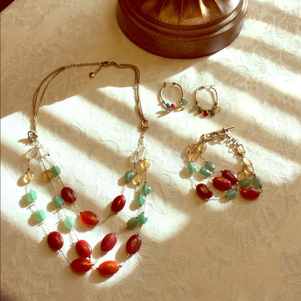 Necklace, Bracelet & Earrings